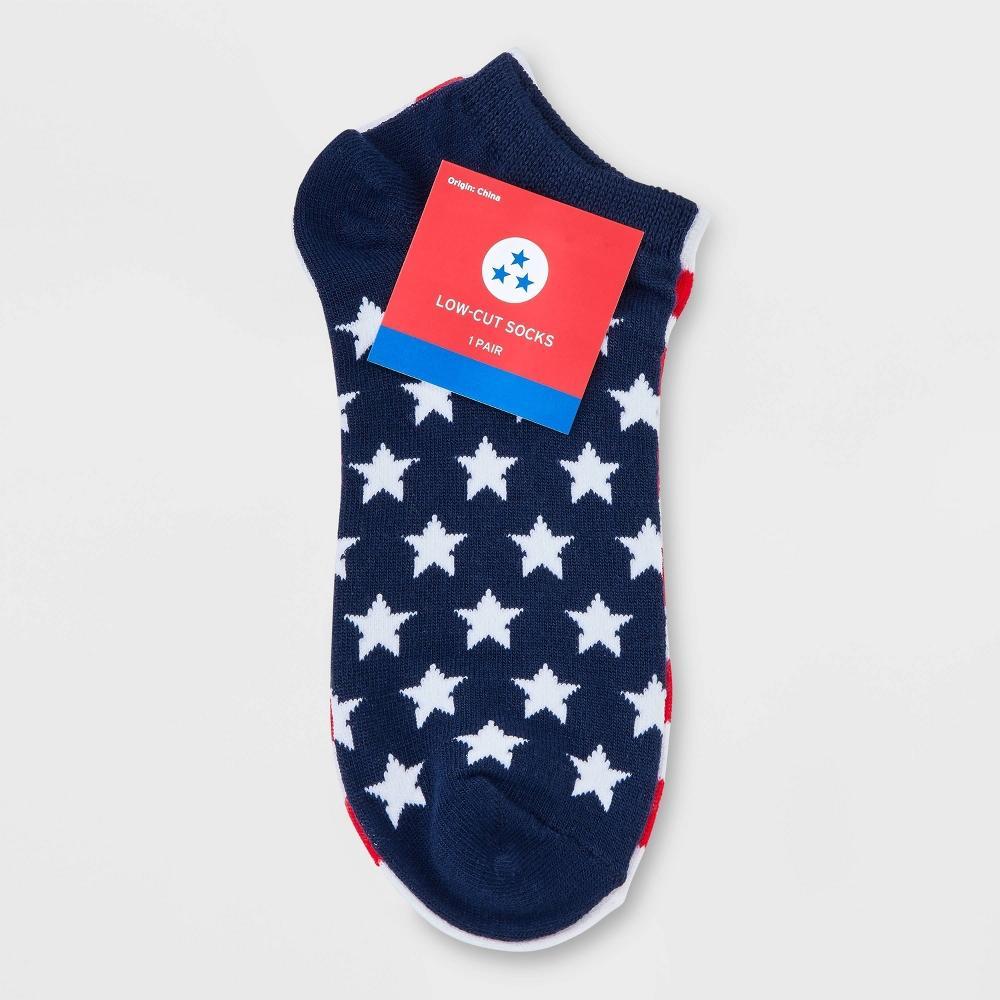 Womens American Flag Low Cut Socks - Red/White 4-10 Product Image