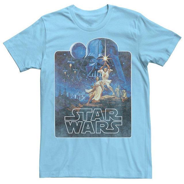 Mens Star Wars Epic Classic New Hope Vintage Poster Badge Tee Product Image