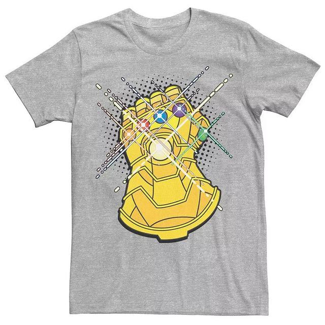 Mens Marvel Avengers Infinity Gauntlet Comic Style Tee Athletic Grey Product Image