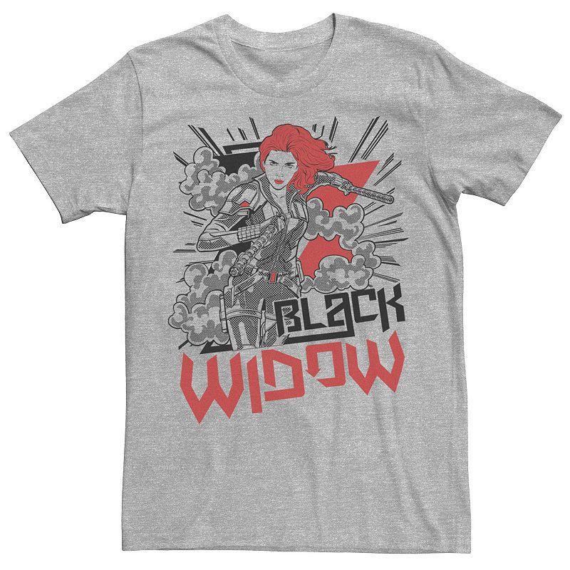 Mens Marvel Black Widow Tone Graphic Tee Athletic Grey Product Image