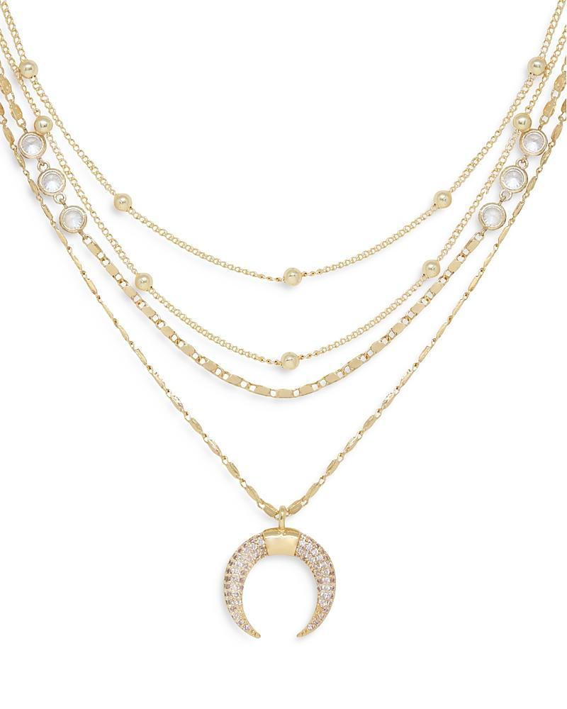 Ettika Crescent Horn Multistrand Pendant Necklace Product Image