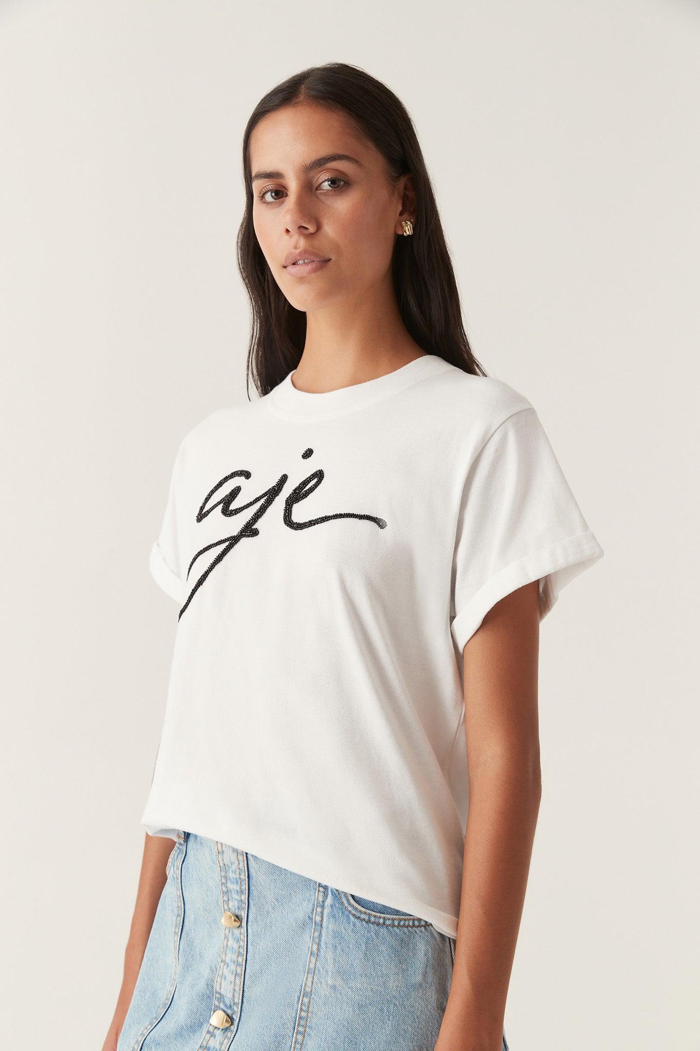 Enya Embellished Slim Tee Product Image