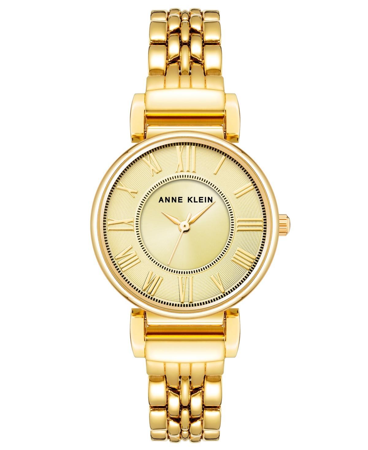 Anne Klein Womens Quartz Gold-Tone Alloy Link Bracelet Watch, 30mm - Gold-Tone Product Image