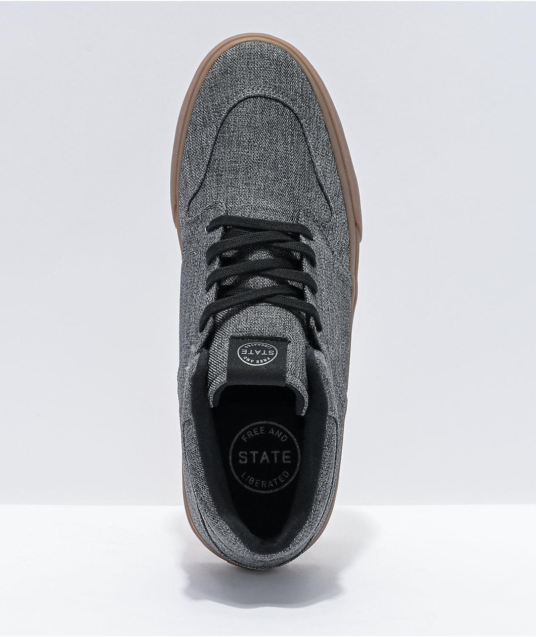 State Mercer Grey Chambray & Gum Skate Shoes Product Image