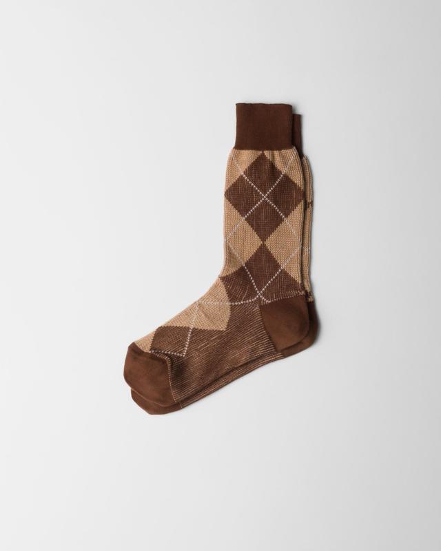 Argyle cotton ankle socks Product Image