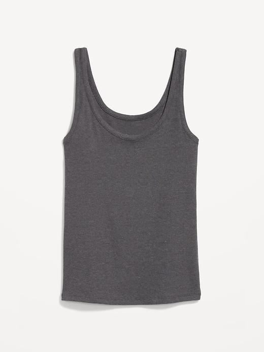 First-Layer Ribbed Scoop-Neck Tank Top Product Image