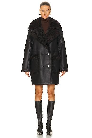 Citizens of Humanity Elodie Shearling Coat in Brown Product Image