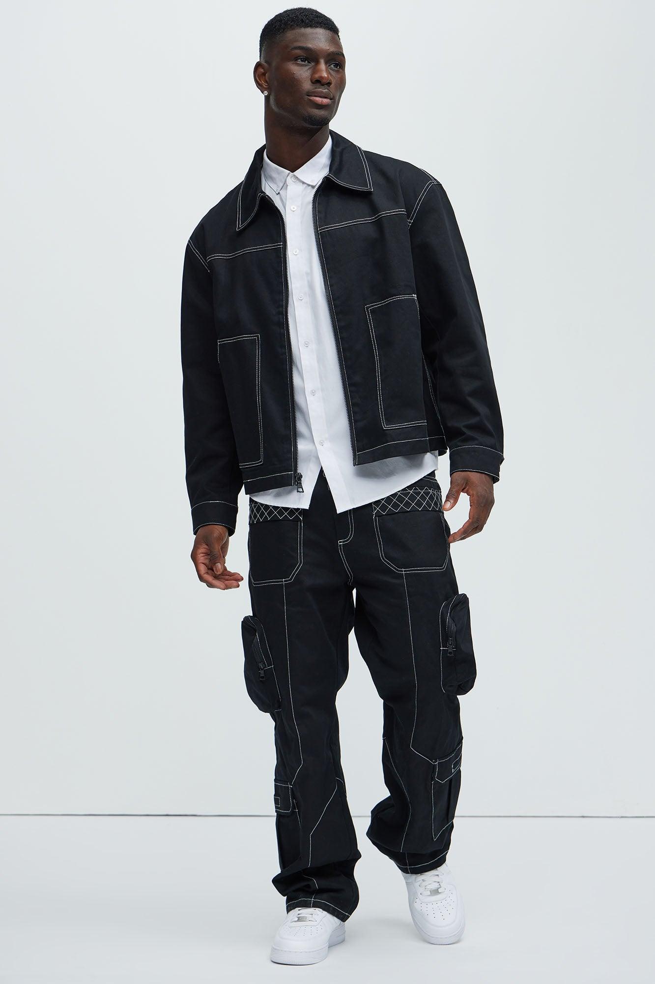 Galactic Straight Cargo Pants - Black Product Image