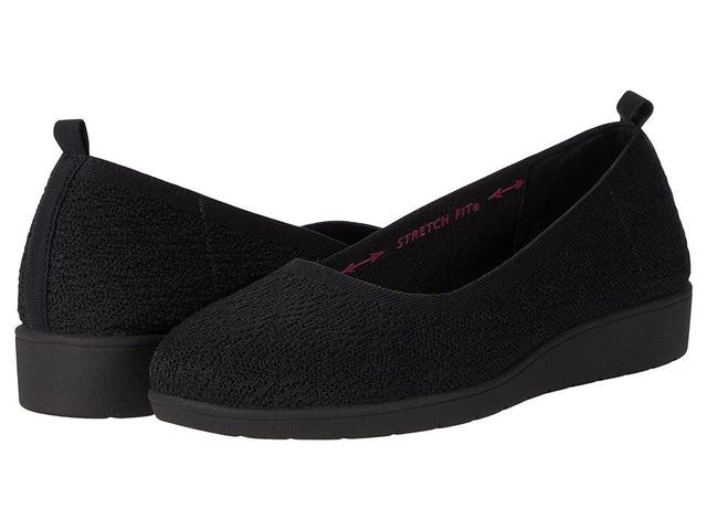 SKECHERS Cleo Flex Wedge - Flipside Black) Women's Shoes Product Image