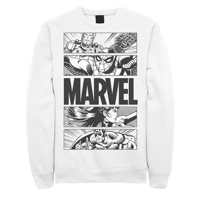 Mens Marvel Avengers Retro Action Panel Fill Sweatshirt, Boys Product Image