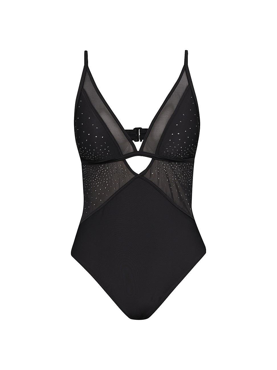 Womens Shine Like A Diamond Lilou Plunge One-Piece Swimsuit product image