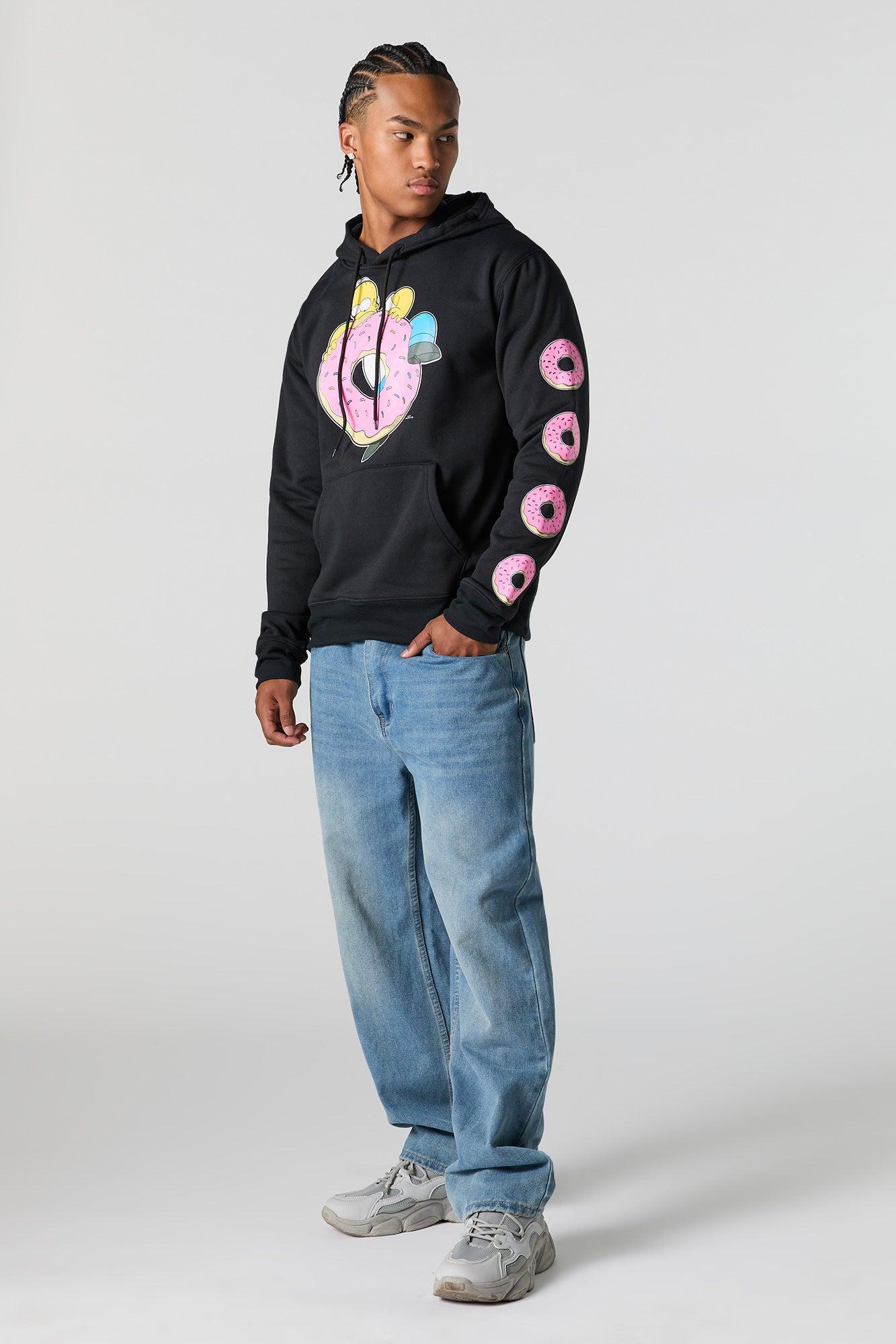 Homer Simpson Graphic Fleece Hoodie Male Product Image