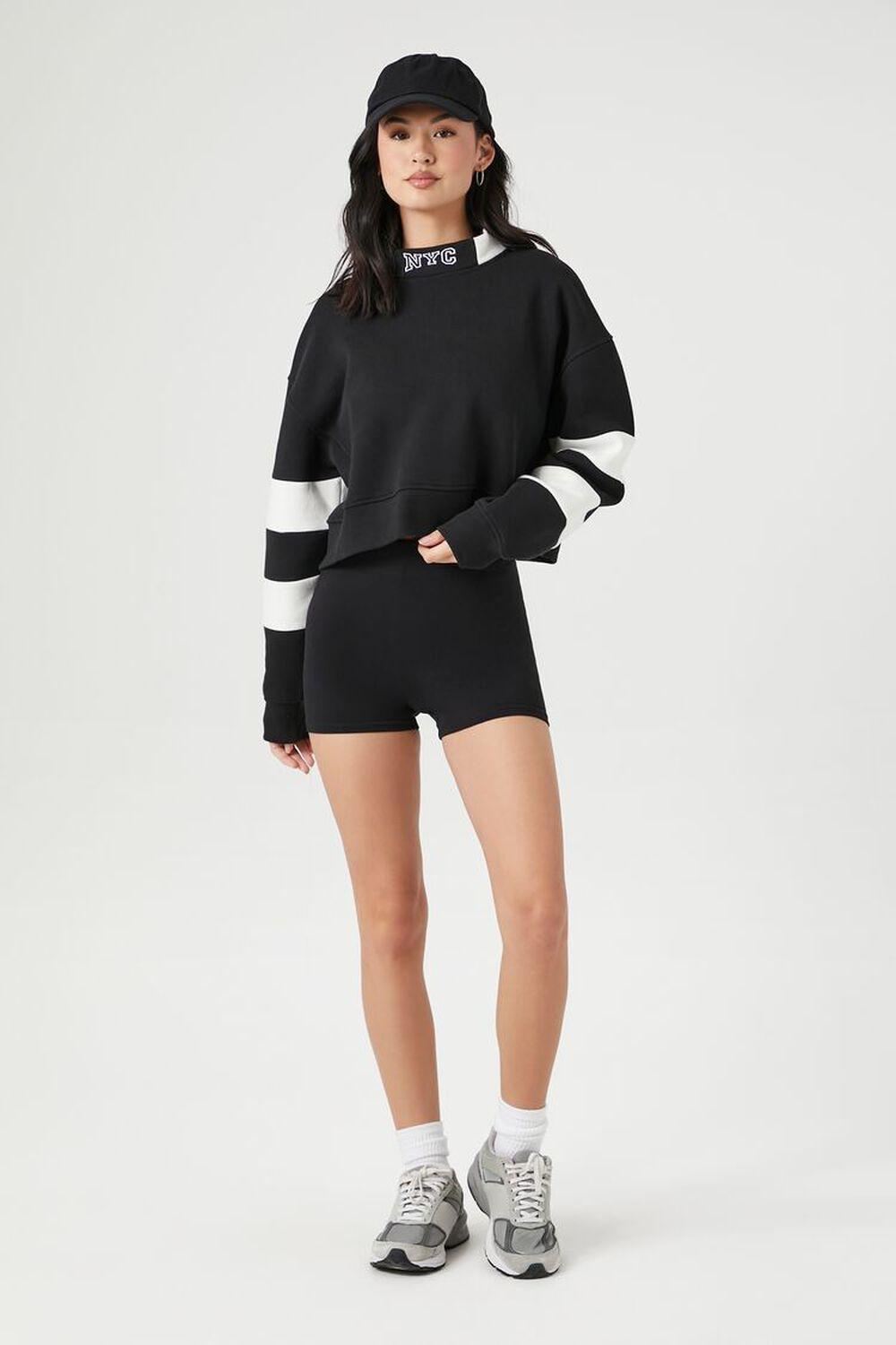 Fleece NYC Striped Graphic Pullover | Forever 21 Product Image