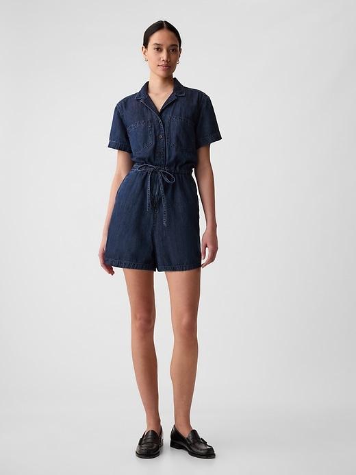 Denim Romper Product Image