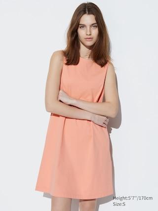 Womens Ultra Stretch Airism Sleeveless Mini Dress with Quick-Drying Light Orange XS UNIQLO US Product Image