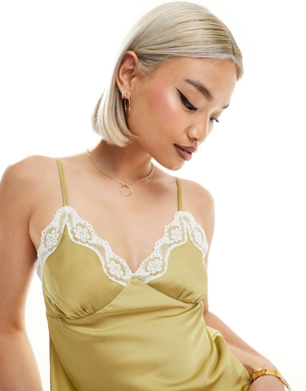 Reclaimed Vintage satin lingerie top Product Image