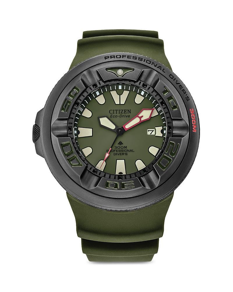 Men's Citizen Eco-DriveÂ® Promaster Diver Black PVD Watch with Green Dial (Model: Bj8057-09X) Product Image