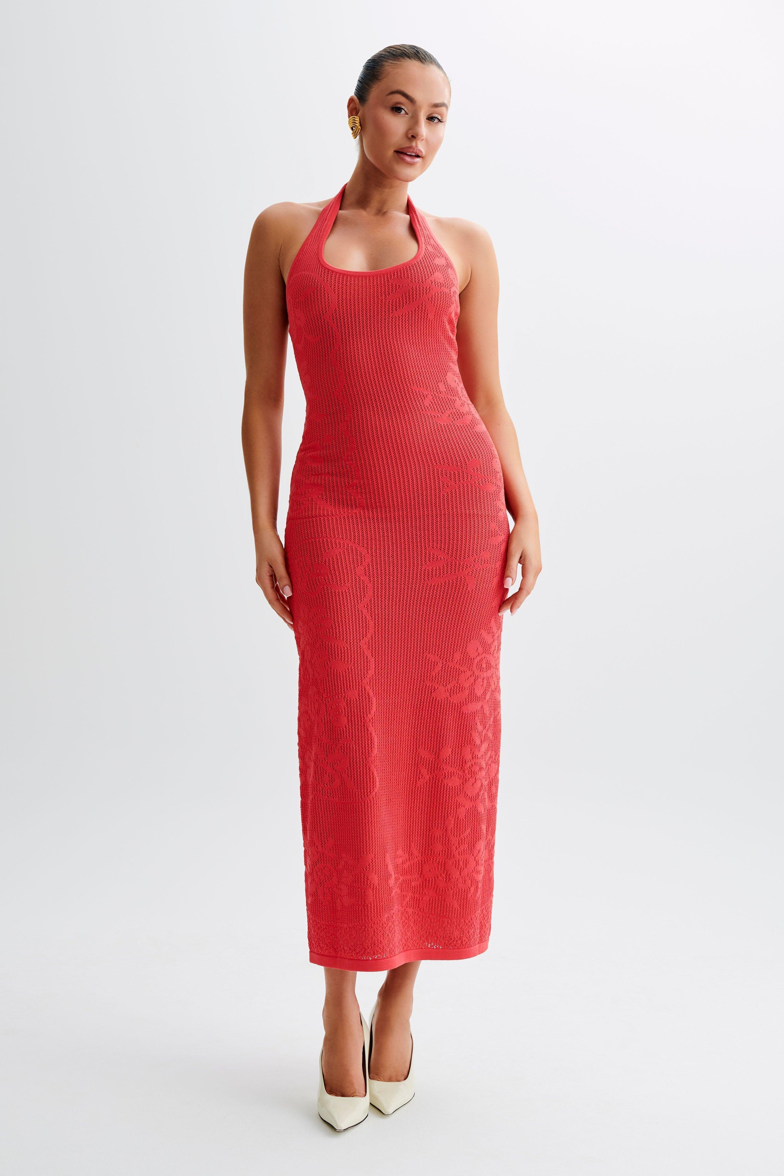 Patrizia Knit Halter Maxi Dress - Pomegranate product image