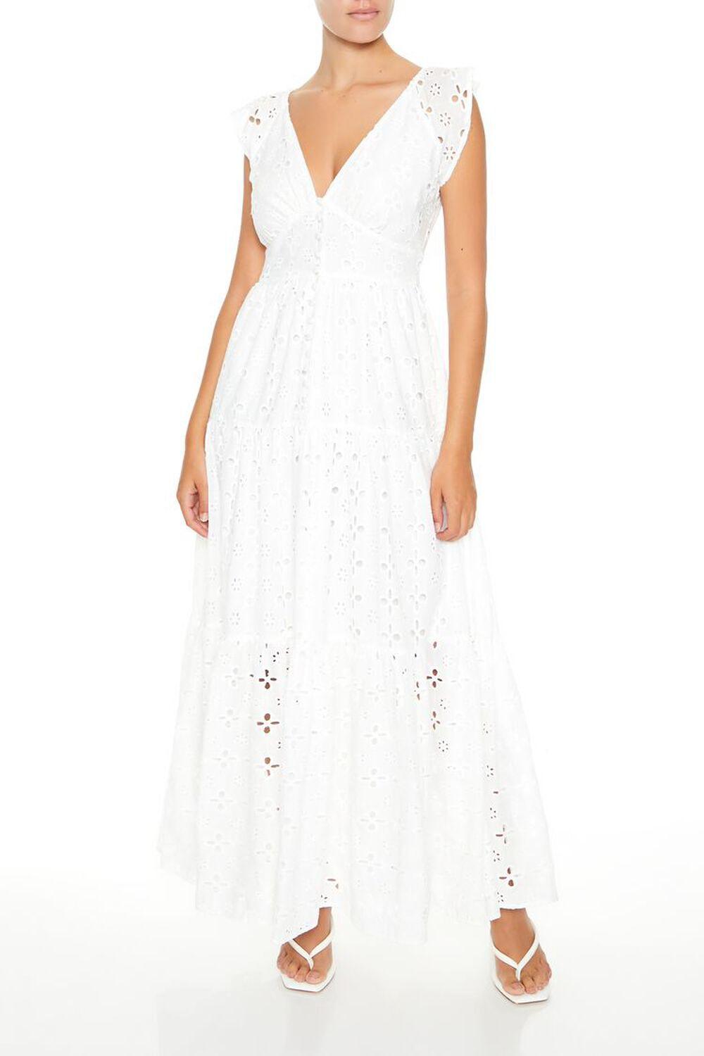 Tiered Eyelet Maxi Dress | Forever 21 Product Image