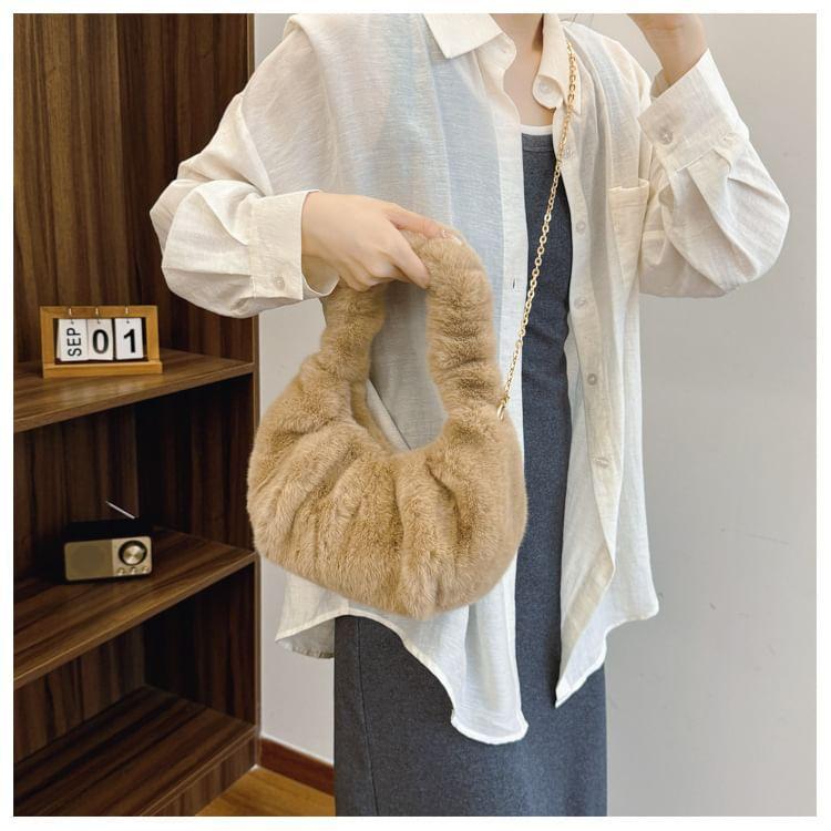 Plain Fleece Shoulder Bag Product Image