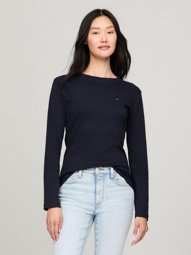 Tommy Hilfiger Women's Long-Sleeve Crewneck Favorite T-Shirt Product Image