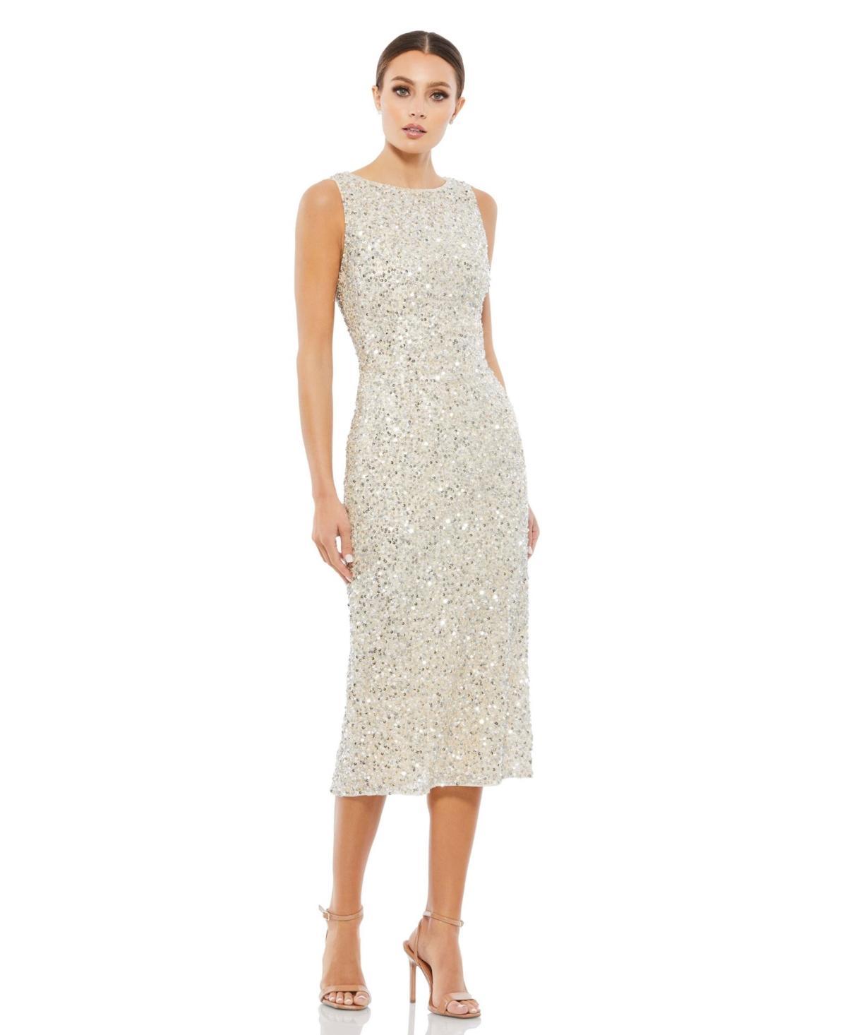 Mac Duggal Sequin Sleeveless Cocktail Dress Product Image