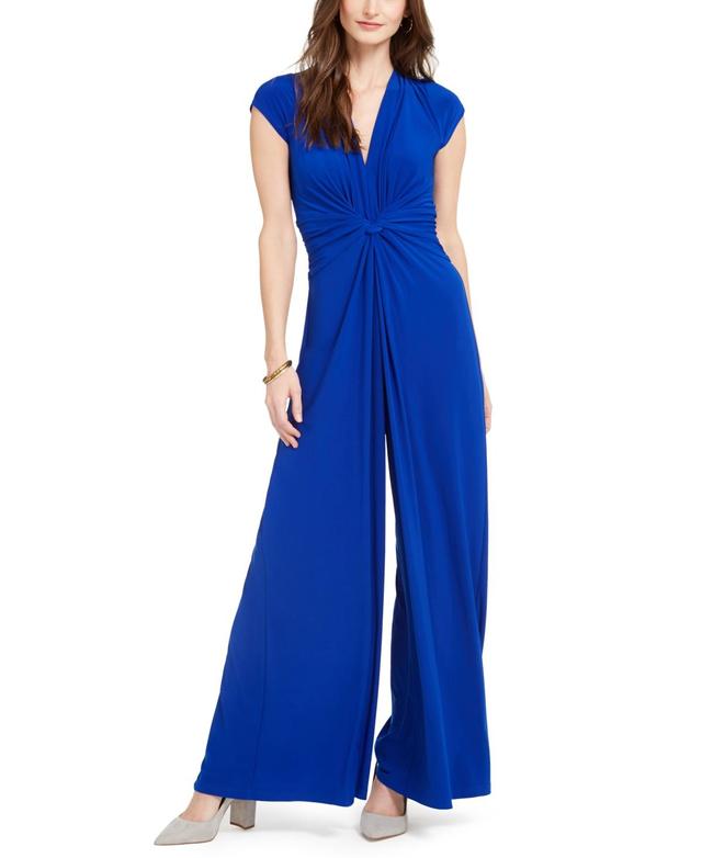 Vince Camuto Petite Plunging Twist-Front Jumpsuit Product Image