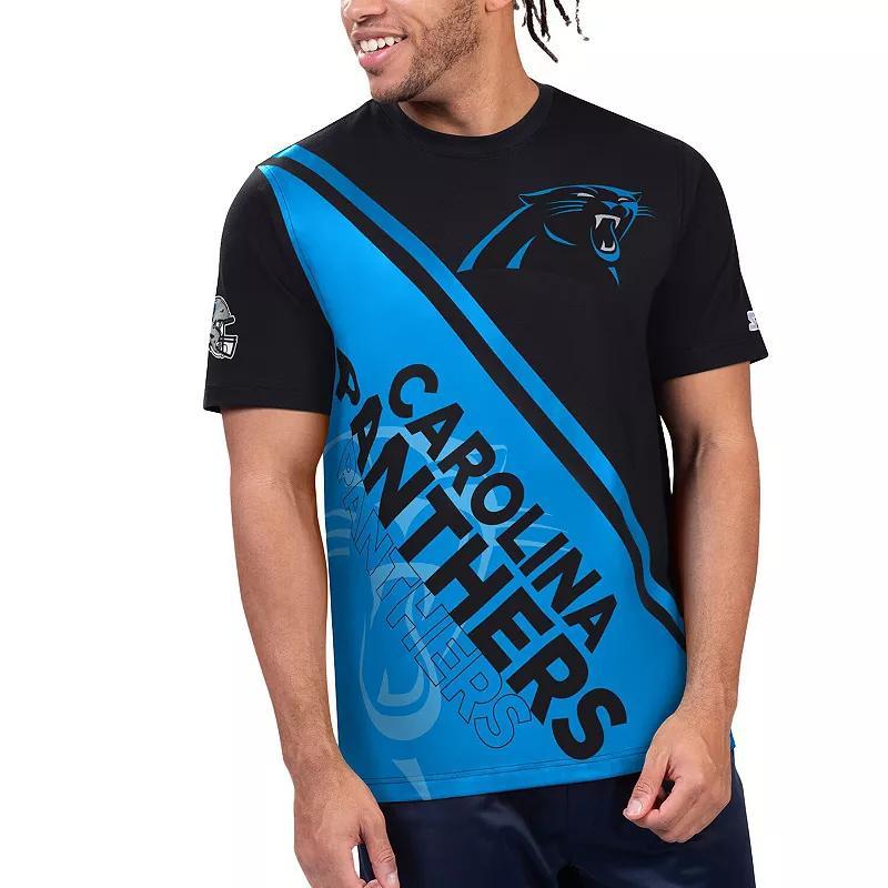 Mens Starter /Blue Carolina Panthers Finish Line Extreme Graphic T-Shirt Product Image