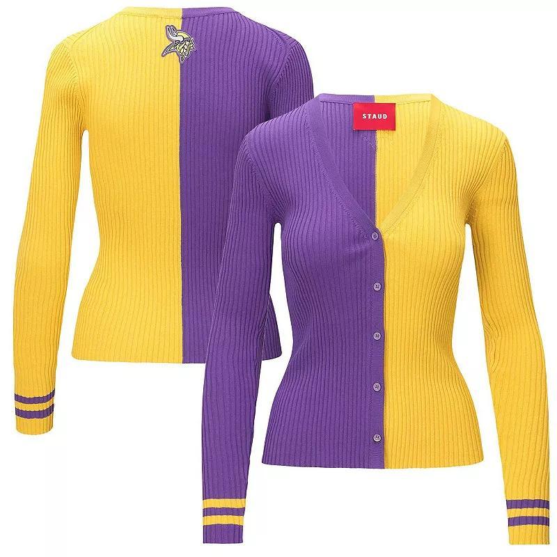 Womens Staud Purple Minnesota Vikings Cargo Sweater - Purple Product Image