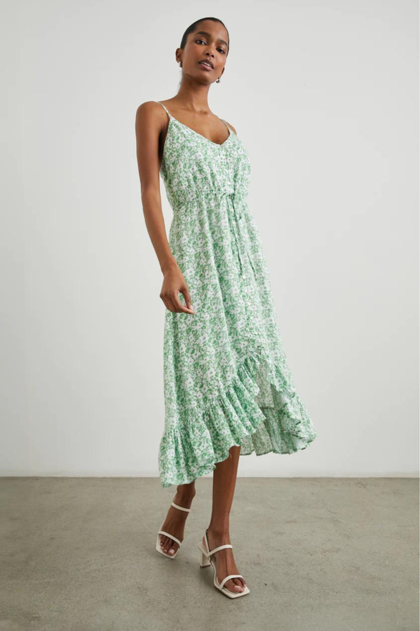 Frida Green Floral Dress Product Image