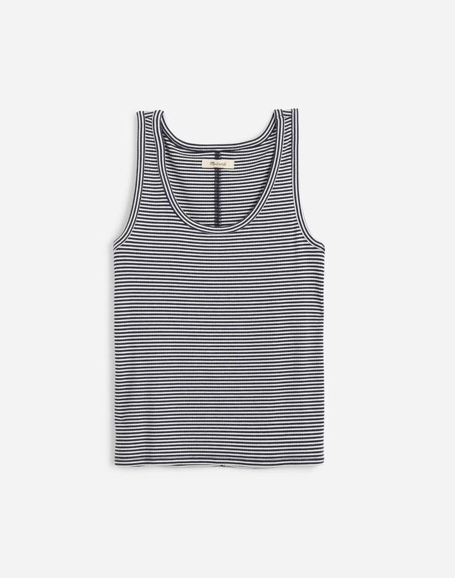 Drapey Rib Tank in Stripe Product Image