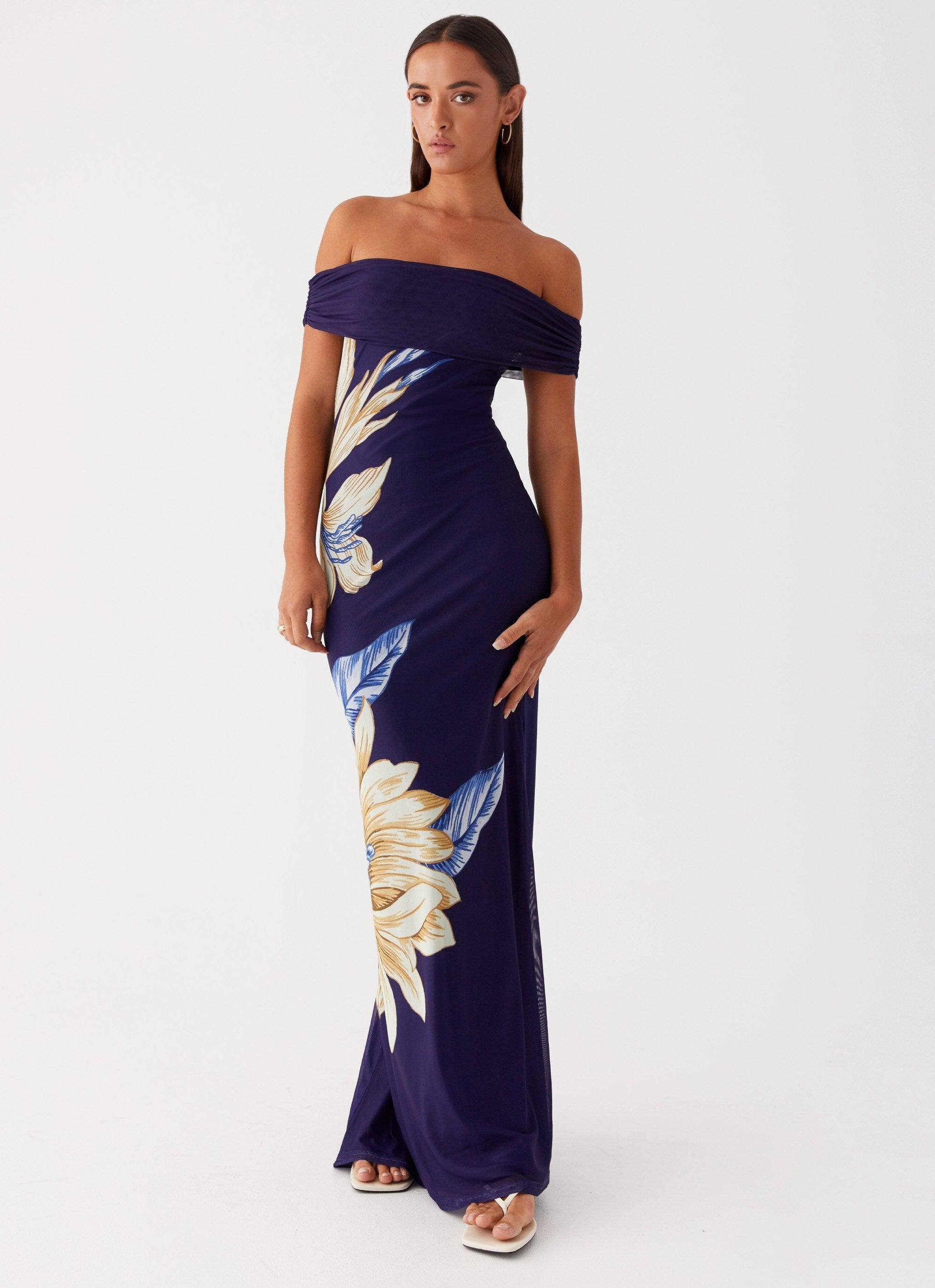 Got Your Attention Maxi Dress - Navy Product Image