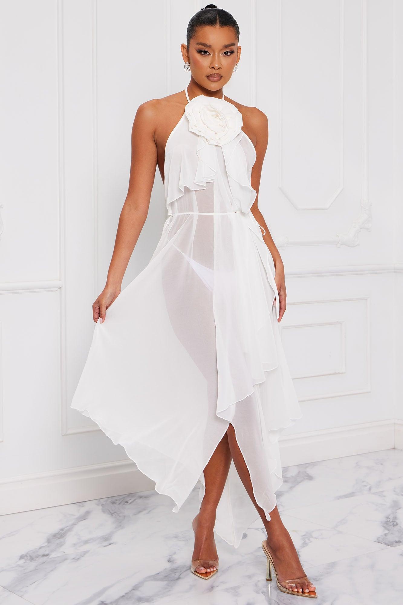 Rana Rose Maxi Dress - Cream Product Image