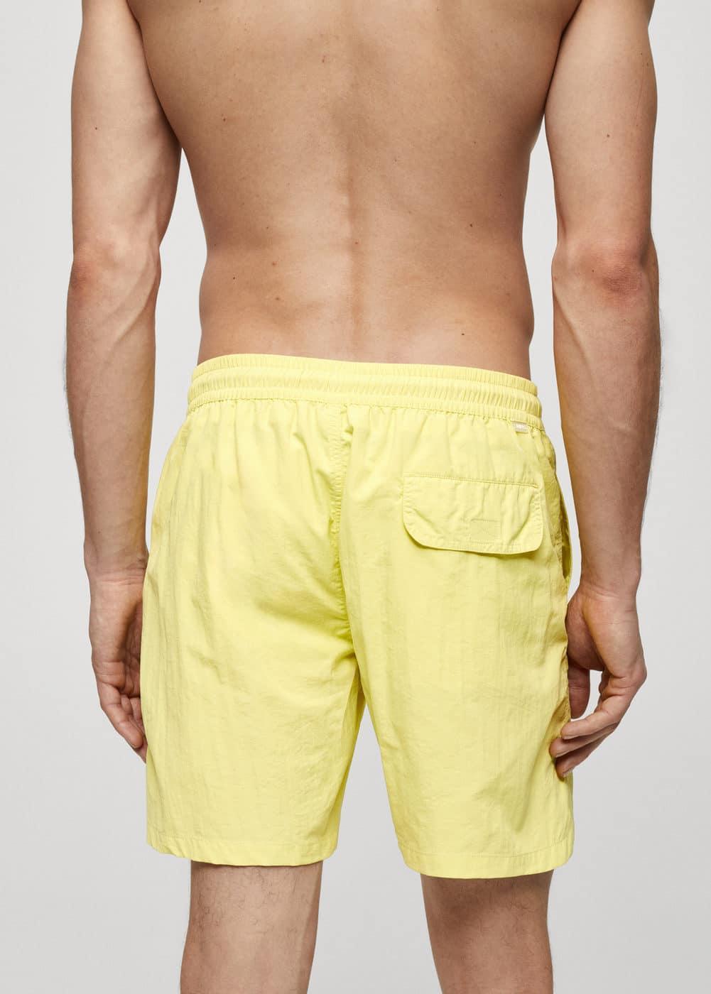 MANGO MAN - Basic drawstring swimsuit limeMen Product Image