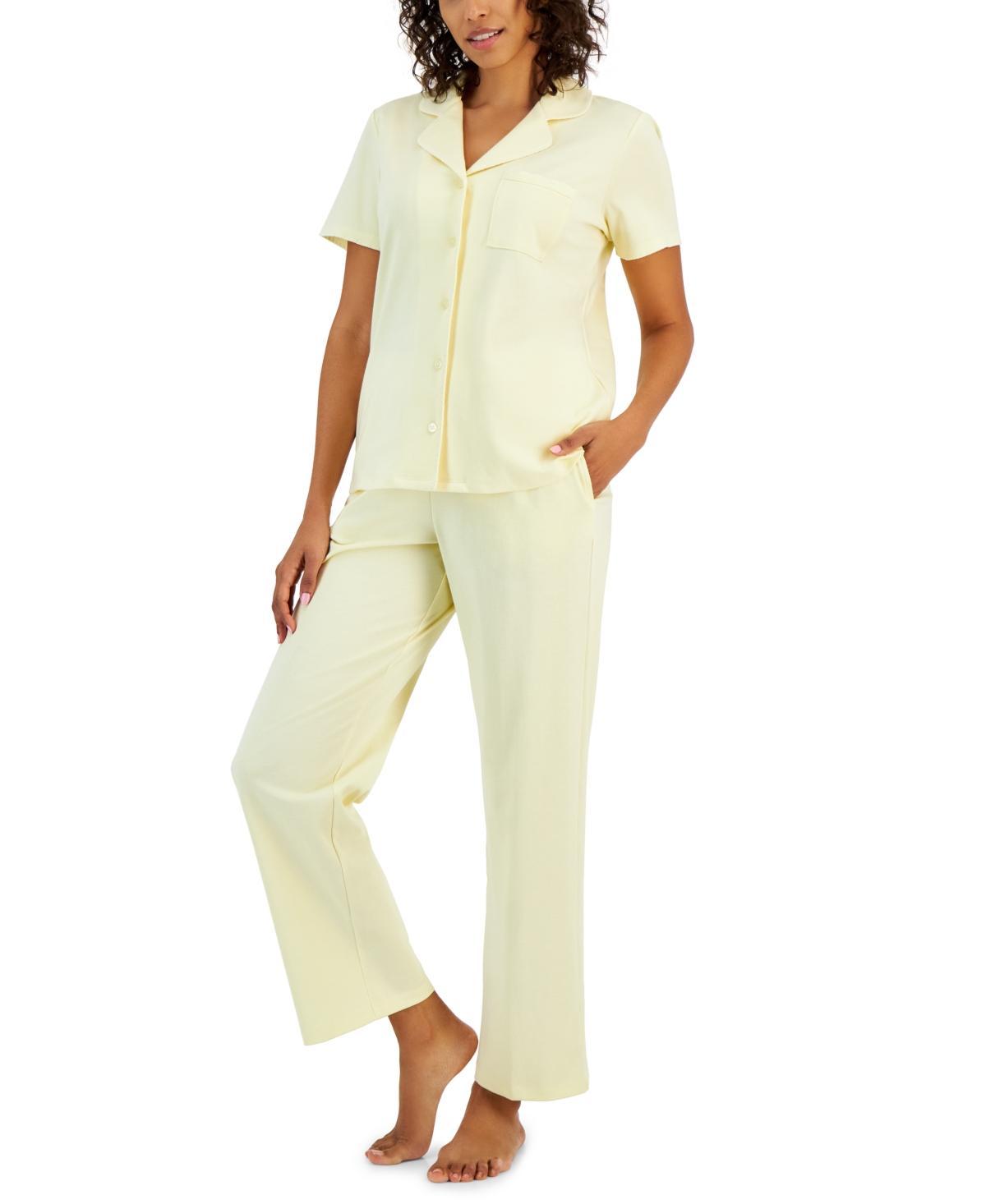 Charter Club Womens 2-Pc. Notched-Collar Pajamas Set, Created for Macys Product Image