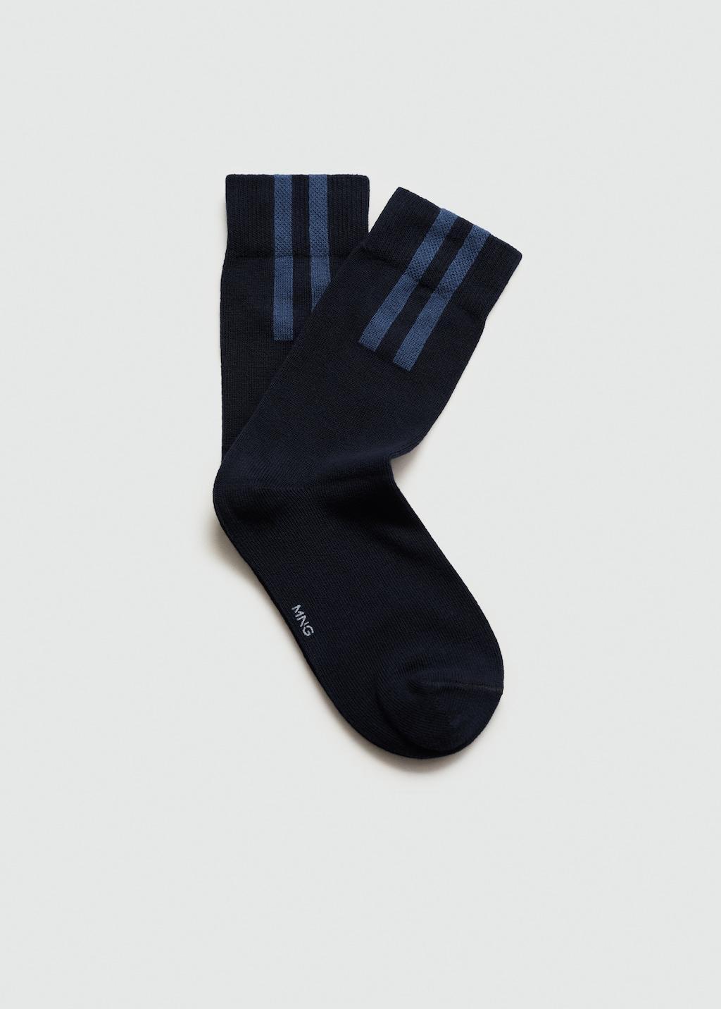 Striped cotton socks - Men | MANGO USA Product Image