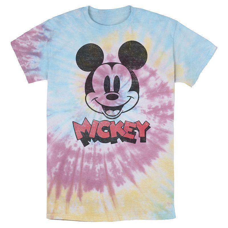 Mens Disney Mickey And Friends Mickey Big Face Logo Wash Tee Product Image