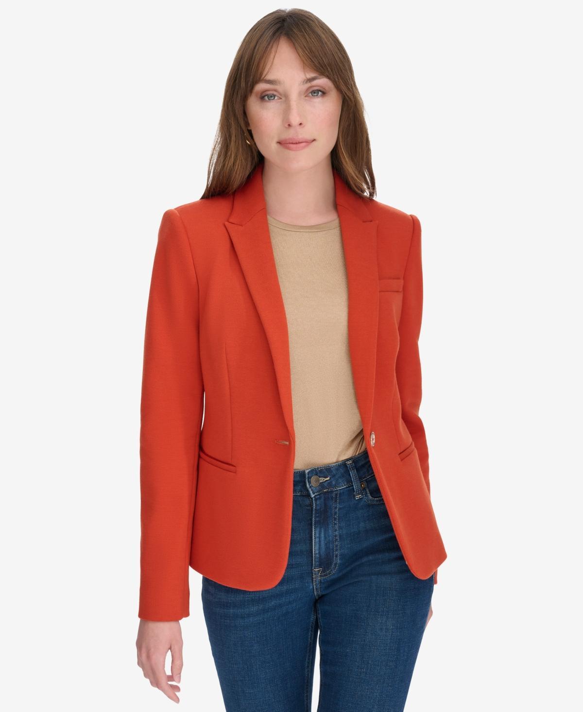 Tommy Hilfiger Womens One-Button Blazer Product Image