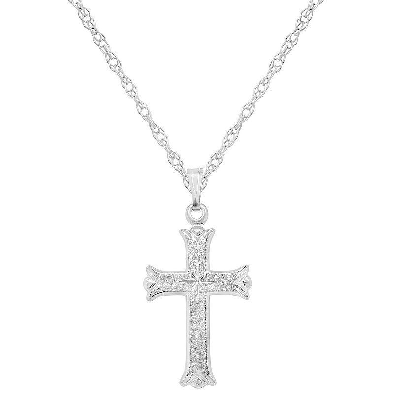 Sterling Silver Cross Pendant, Womens Product Image