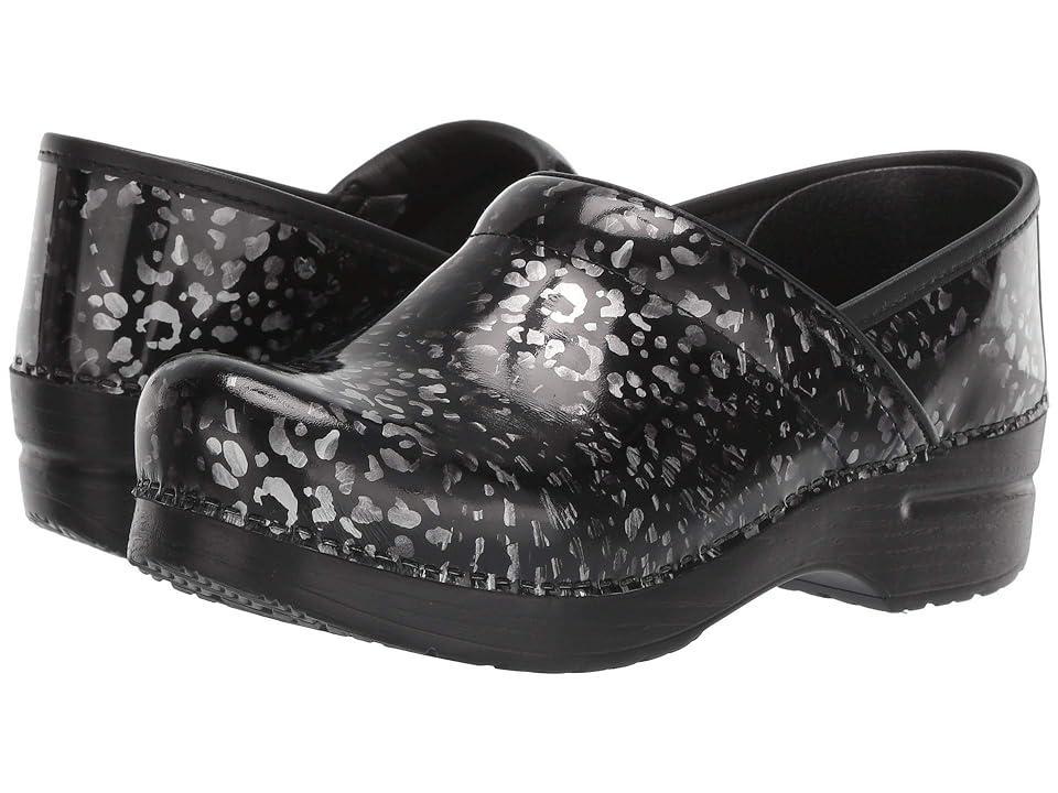 Dansko Professional (Pewter Leopard Patent) Women's Clog Shoes Product Image