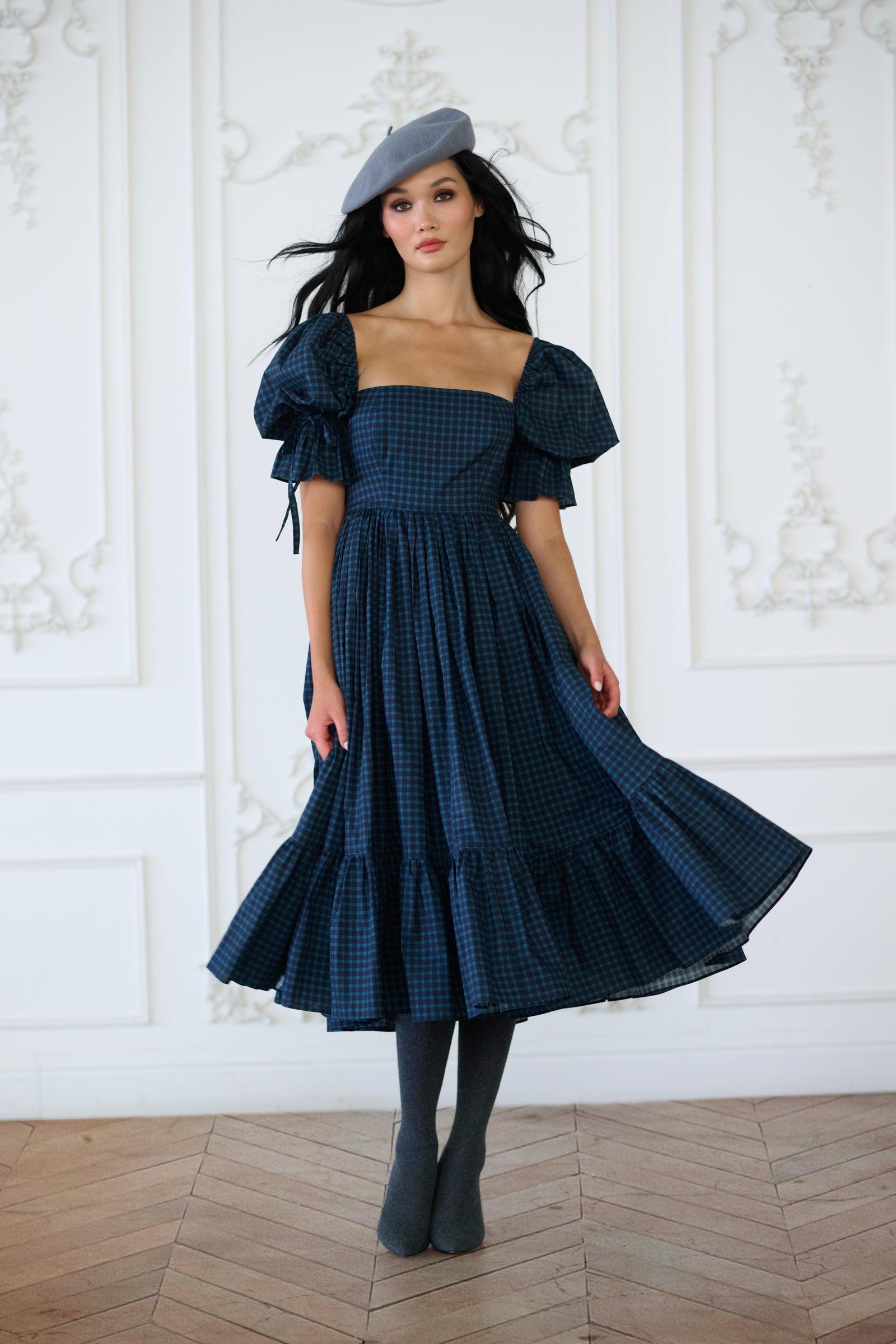 The Farmhouse Tartan Market Dress Product Image