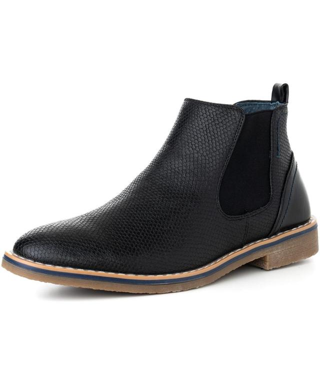 Alpine Swiss Mens Nash Chelsea Boots Snakeskin Ankle Boot Genuine Leather Lined Product Image