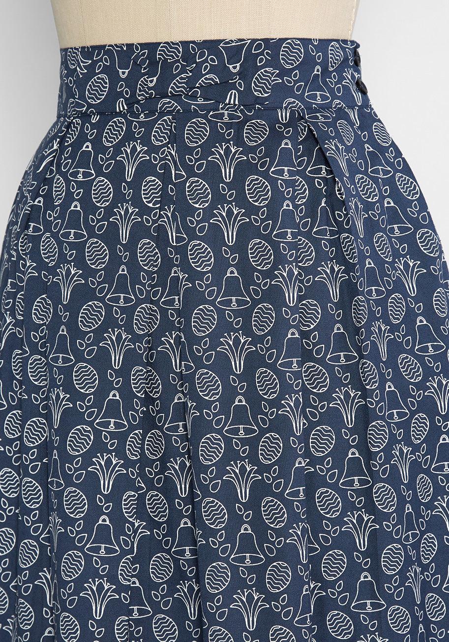 Bells Ring For Spring A-Line Skirt Product Image