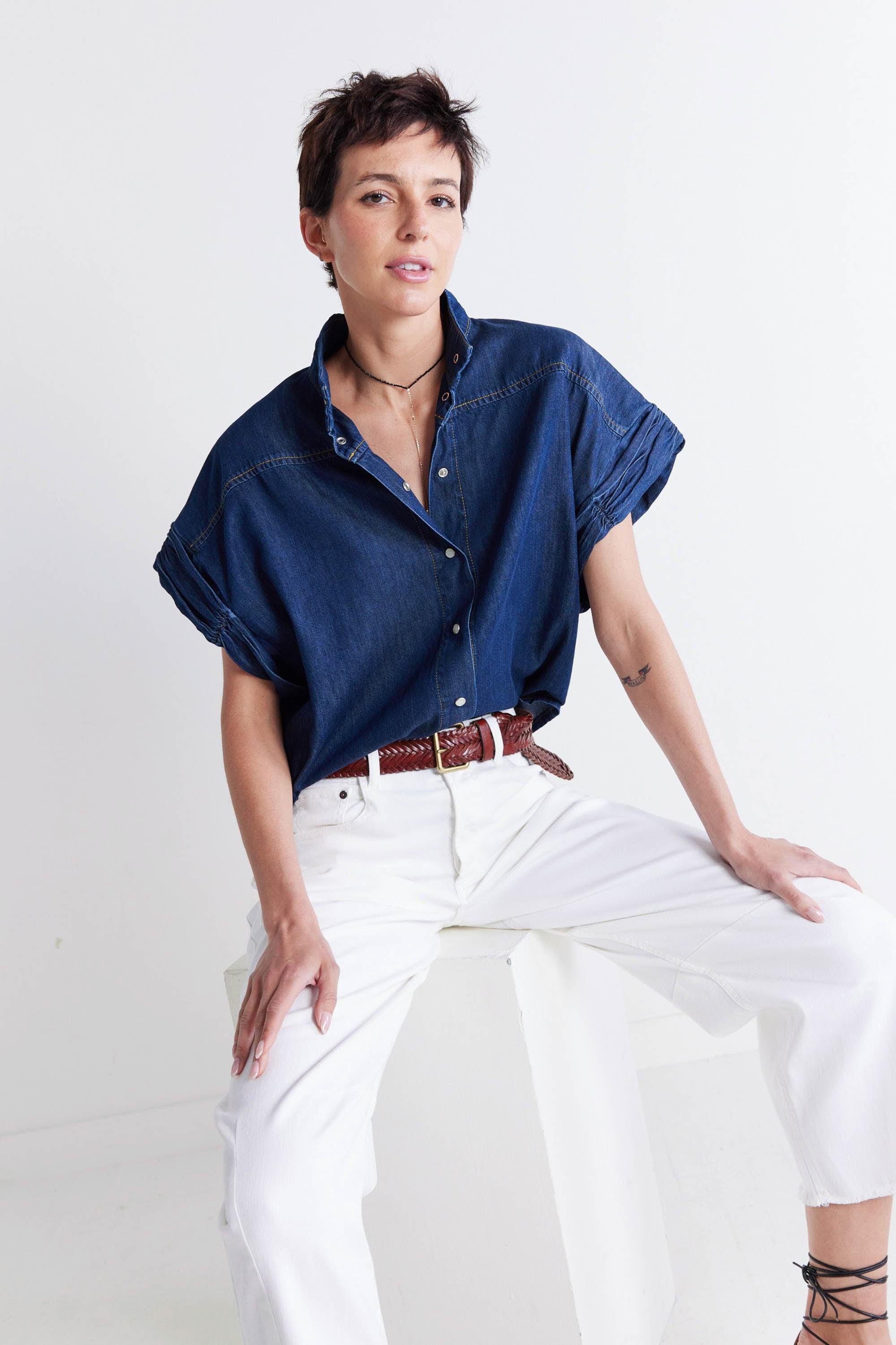 Always Chic Denim Blouse Product Image