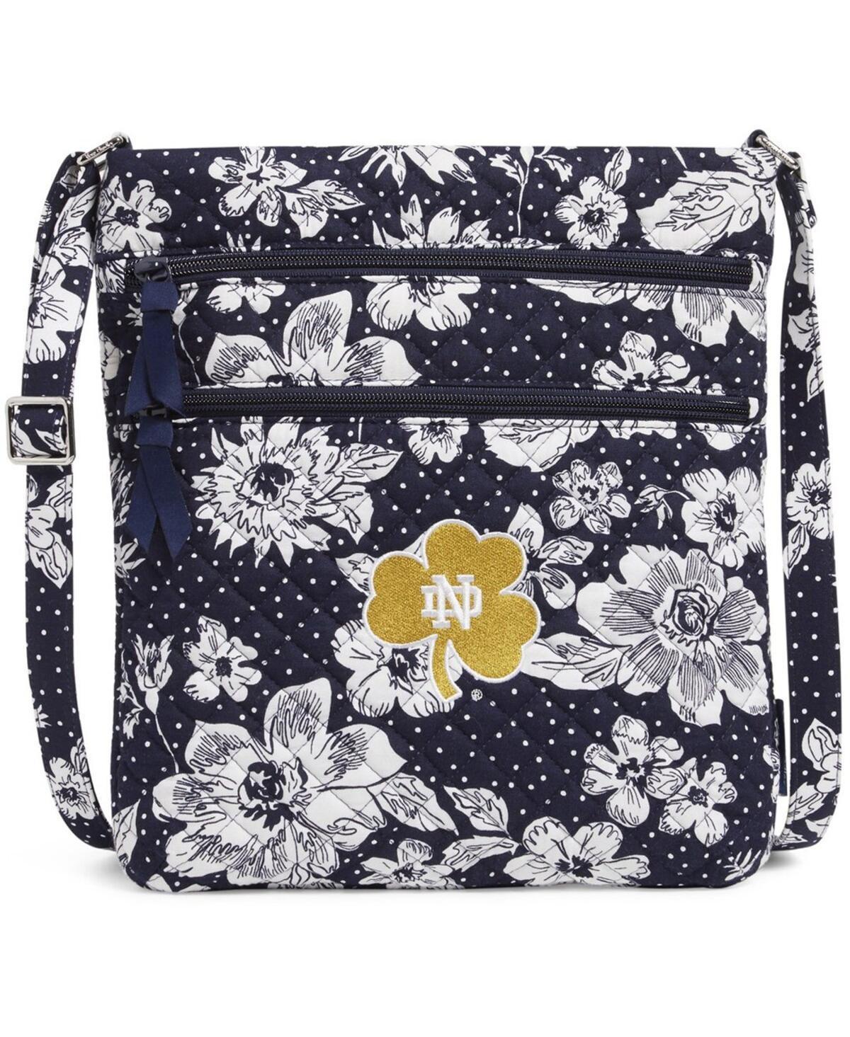 Womens Vera Bradley Notre Dame Fighting Irish Rain Garden Triple-Zip Hipster Crossbody Bag Product Image