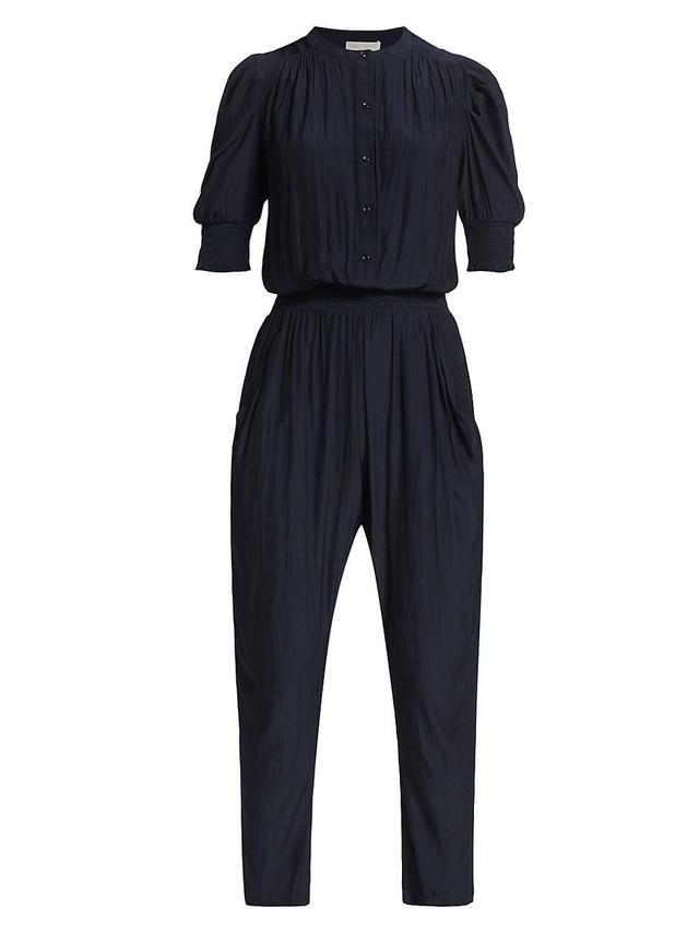 Womens Tracey Button-Front Crop Jumpsuit Product Image