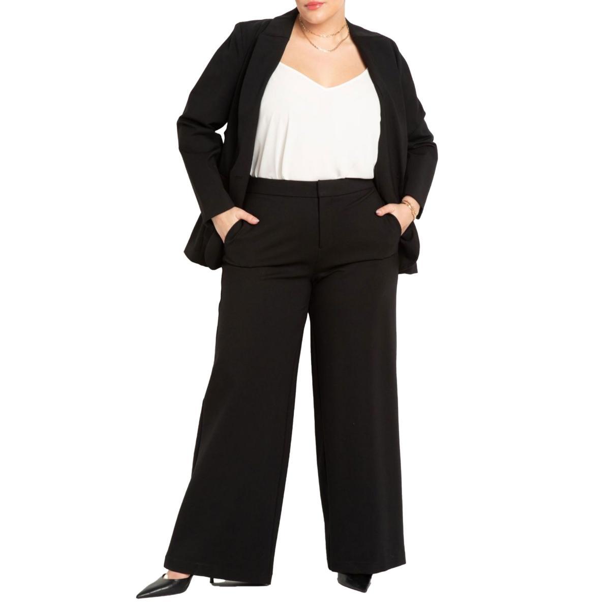 Eloquii Womens The Ultimate Wide Leg Stretch Work Pant Product Image