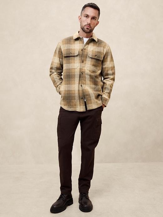 Melton Plaid Shirt Jacket Product Image