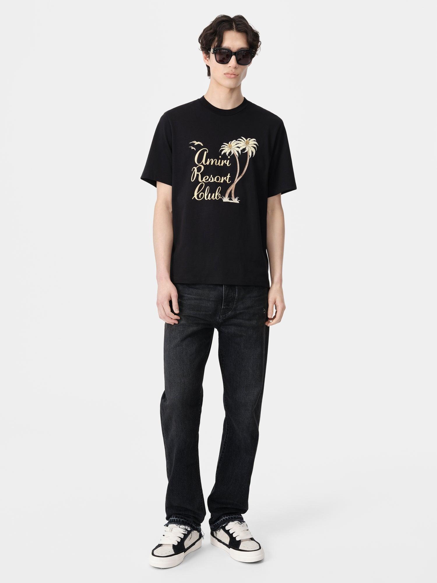 AMIRI TWISTED PALMS TEE - Black Male Product Image