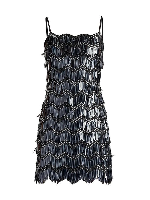 Womens Sequined Fringe Minidress Product Image